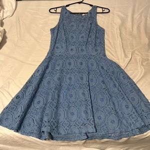 Blue lace dress